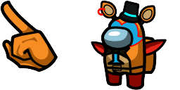 Cursor preview: Glamrock Freddy Crewmate - 66 - cute-cursor.com