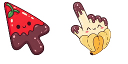 Cursor preview: Choco Cherry Banana - 67 - cute-cursor.com