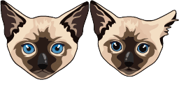 Cursor preview: Siamese Cat - 1 - cute-cursor.com