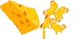 Cursor preview: Mac & Cheese - 44 - cute-cursor.com