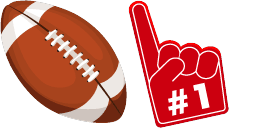 Cursor preview: Football - 66 - cute-cursor.com