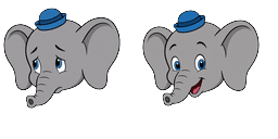 Cursor preview: Dumbo - 1 - cute-cursor.com