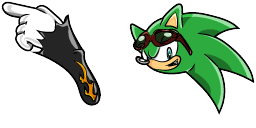 Cursor preview: Scourge the Hedgehog - 1 - cute-cursor.com