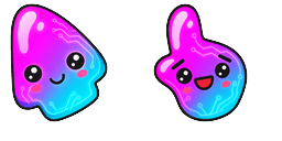 Cursor preview: Neon Cyber Blob - 65 - cute-cursor.com