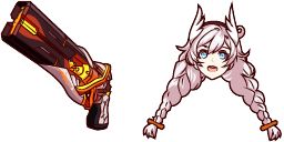 Cursor preview: Honkai Impact 3rd Kiana Kaslana - 66 - cute-cursor.com