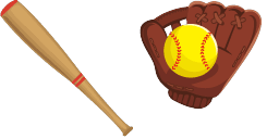 Cursor preview: Softball - 1 - cute-cursor.com