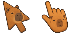 Cursor preview: His Name Gort Capybara Meme - 66 - cute-cursor.com