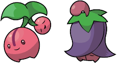 Cursor preview: Cherubi and Cherrim - 1 - cute-cursor.com