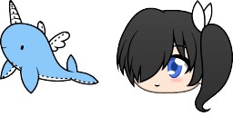 Cursor preview: Kat Narwhal Plushie - 65 - cute-cursor.com