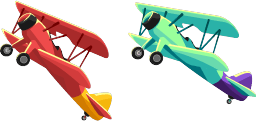 Cursor preview: Biplane Flight - 1 - cute-cursor.com