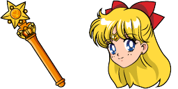 Cursor preview: Sailor Moon Cute Venus Custom Cursor - 66 - cute-cursor.com