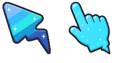 Cursor preview: Cute Ocean Bubble Bolt - 66 - cute-cursor.com