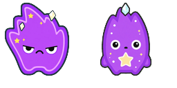 Cursor preview: Violet Star Spirit Cursor - 65 - cute-cursor.com