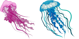 Cursor preview: Jellyfish - 66 - cute-cursor.com