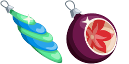 Cursor preview: Retro Baubles - 1 - cute-cursor.com