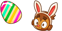 Cursor preview: Custom Cursor Pack for Bloons Tower Defense Easter Bash - 1 - cute-cursor.com