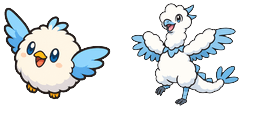 Cursor preview: Swablu and Altaria - 66 - cute-cursor.com