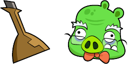 Cursor preview: Cute Cursor: Angry Birds Professor Pig Pack - 1 - cute-cursor.com