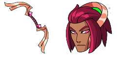 Cursor preview: Rose Zariel Bow Cursor - 1 - cute-cursor.com
