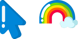 Cursor preview: Rainbow Fusion Minimal - 1 - cute-cursor.com