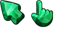 Cursor preview: Emerald Gem - 1 - cute-cursor.com