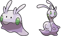 Cursor preview: Goomy and Sliggoo - 67 - cute-cursor.com