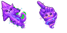 Cursor preview: Purple Cosmic Owl Wind - 37 - cute-cursor.com