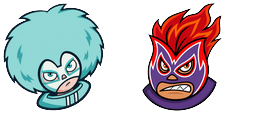 Cursor preview: Mucha Lucha Zero Kelvin and Pierre del Fuego - 7 - cute-cursor.com