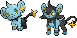 Cursor preview: Shinx and Luxio - 65 - cute-cursor.com