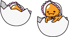 Cursor preview: Gudetama Inspiration - 65 - cute-cursor.com