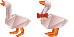Cursor preview: Origami Goose - 1 - cute-cursor.com
