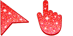 Cursor preview: Red Sparkle Glitter - 67 - cute-cursor.com