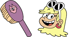 Cursor preview: Loud House Leni's Cute Hairbrush Custom Cursor - 66 - cute-cursor.com