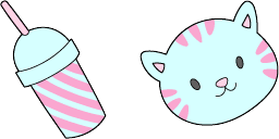 Cursor preview: Cocktail Cat - 1 - cute-cursor.com
