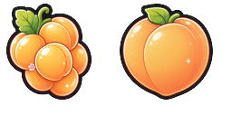 Cursor preview: Honey Apricot Shine Cursor - 1 - cute-cursor.com
