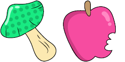 Cursor preview: Mushroom Apple - 66 - cute-cursor.com