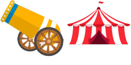 Cursor preview: Cannonball Circus - 66 - cute-cursor.com