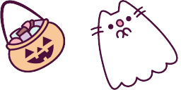 Cursor preview: Ghost Sweet Basket - 1 - cute-cursor.com