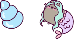 Cursor preview: Summer Pusheen - 66 - cute-cursor.com