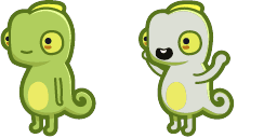 Cursor preview: Cute Chameleon - 1 - cute-cursor.com