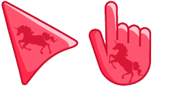 Cursor preview: Red Unicorn - 67 - cute-cursor.com