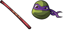 Cursor preview: Donatello TMNT - 64 - cute-cursor.com