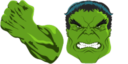 Cursor preview: Hulk Smash - 1 - cute-cursor.com
