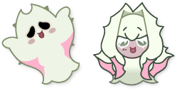 Cursor preview: Custom Cursor Pack - White Ghost Cookie - 66 - cute-cursor.com