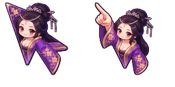 Cursor preview: Meme Cute August 18 PS Plus Wuxia - 67 - cute-cursor.com