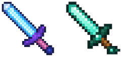 Cursor preview: Cyan Diamond Sword - 66 - cute-cursor.com