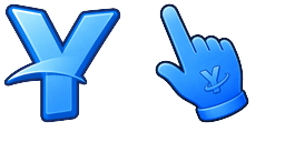 Cursor preview: Electric Blue Y - 67 - cute-cursor.com