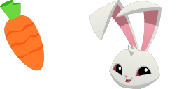 Cursor preview: Carrot Bunny - 65 - cute-cursor.com