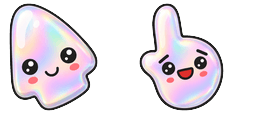 Cursor preview: Holo Iridescent Blob - 1 - cute-cursor.com