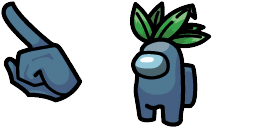 Cursor preview: Oddish Crewmate - 67 - cute-cursor.com